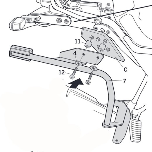 Soportes maletas laterales shad 3p royal enfield himalayan 410 '18>