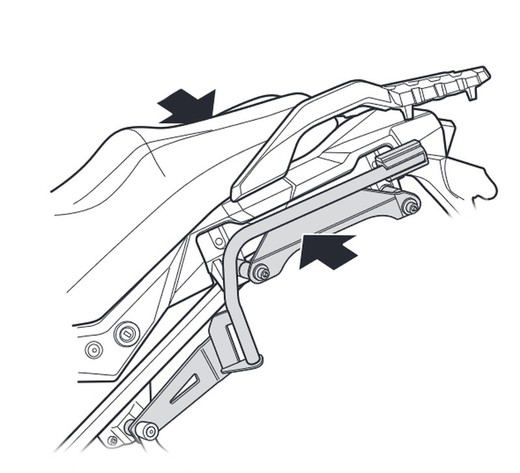 Soporte maleta lateral suzuki v-strom 650 17>21