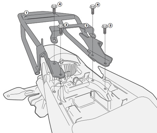 Adaptador bagúl h. Cbr125 r 11>17 givi sr1103