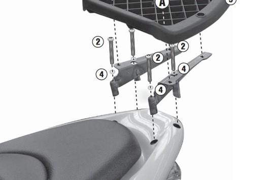 Adaptador baúl h. Pcx 11> 19> todas givi sr1163 (descatalogado sr1190)