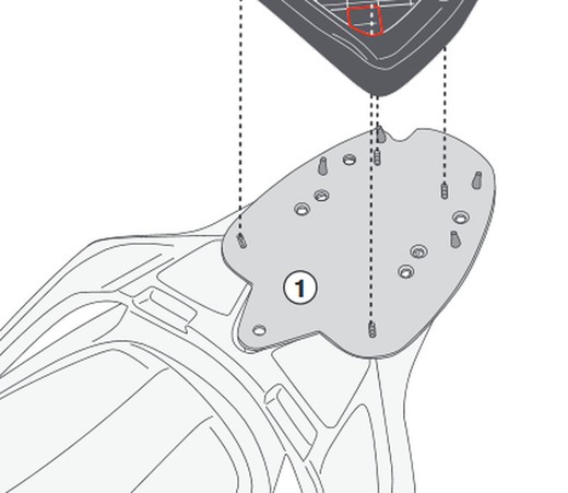 Adaptador baúl HONDA SH 125-150 (20 > 24) givi sr1181