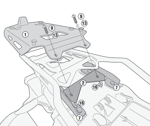 Adaptador maletas BMW F 850 GS Adventure (19 > 23) givi sra5134