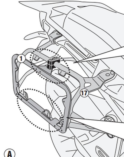 Adaptador maleta lateral BMW R 1250 GS Adventure (19 > 23)*