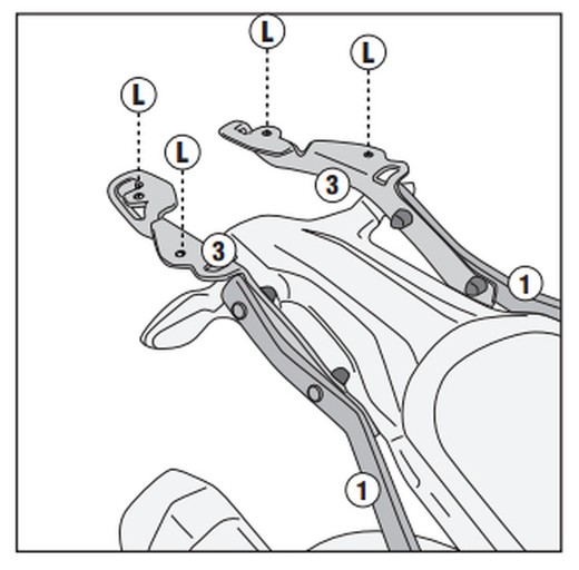 Adaptador portaequipajes BMW F 900 GS 24>