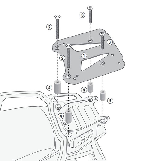 Adaptador portaequipajes CFMOTO 450 MT (24>) Monokey® o Monolock®