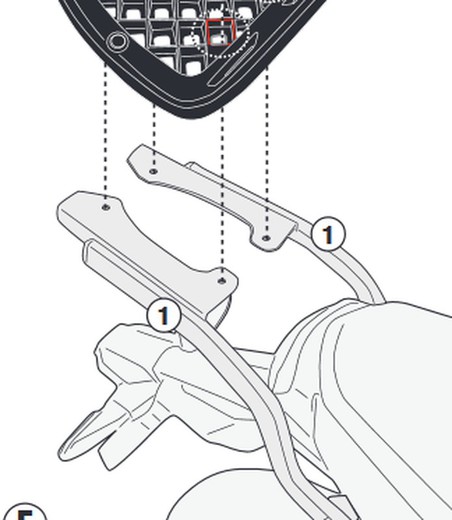 Adaptador posterior cb125r/300r 18> givi sr1169