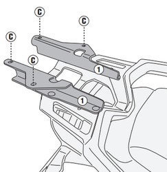 Fijaciones maletas laterales 4P System CF Moto 800 MT 2022 Shad