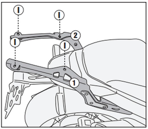 Adaptador portaequipajes Leoncino 800 22> para maleta givi