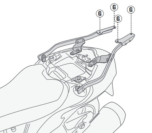 Adaptador posterior S.1300 Hayabusa para maleta MONOKEY® o MONOLOCK®