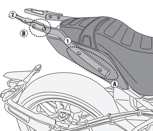 Adaptador baúl CFMOTO 700 CL-X (21 > 22)  para maleta MONOLOCK®