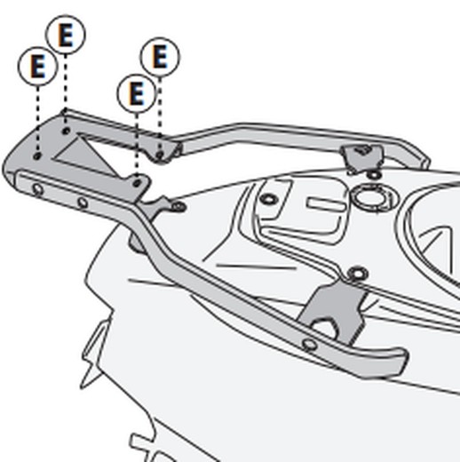 Adaptador  baúl LAMBRETTA V-Special 50-125-200 (22) para maleta MONOLOCK®