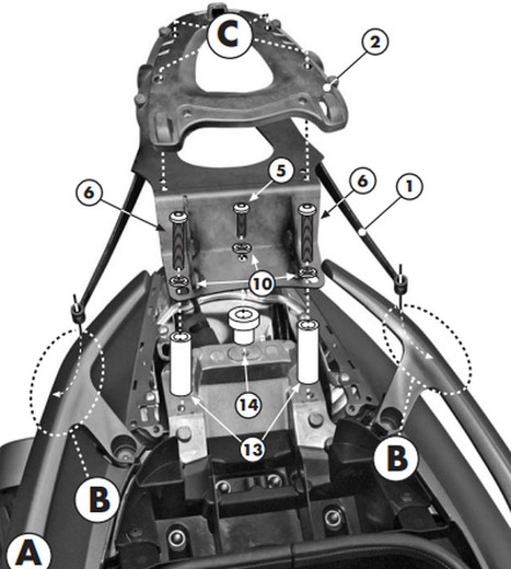 portaequipajes T-MAX 530 (12>16) y T-MAX 500 (08>11)