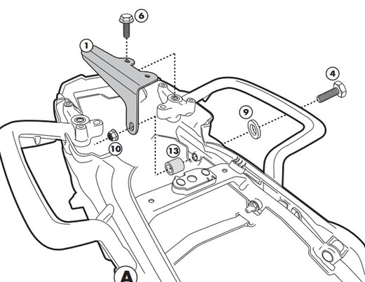 Adaptador parrilla tiger 800 / 800 xc / 800 xr (11 > 19)