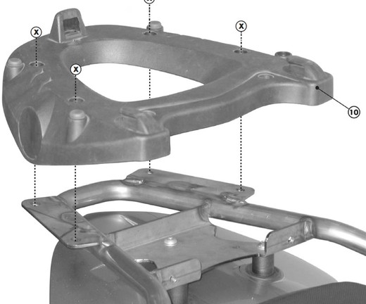 Portaequipajes yamaha fjr 1300 (06 > 20) para maleta monokey