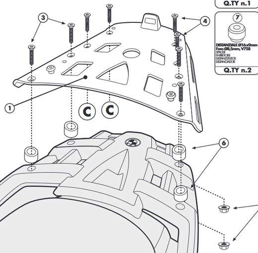 Adaptador-top BMW R 1200 GS (04 > 12)