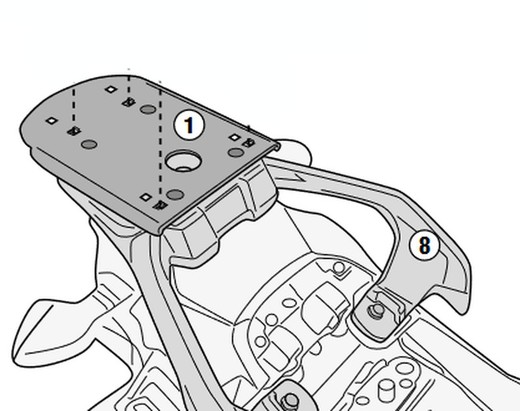 Soporte maleta  suzuki v-strom 250 (17 > 21) givi sr3116