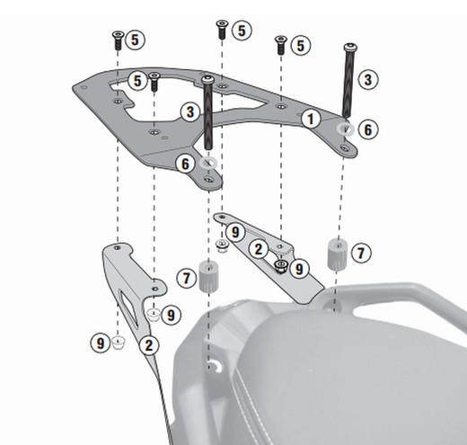 Adaptador-top BMW C 650 Sport (16 > 20)