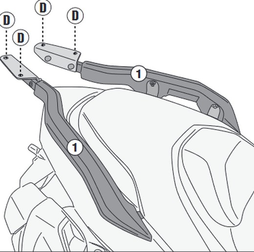 PORTAEQUIPAJES  YAMAHA T-MAX 560 (22 >)