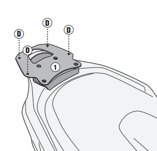 Adaptador parrilla Piaggio MP3 HPE 400-400 Sport - 530 Exclusive (22 > 23)