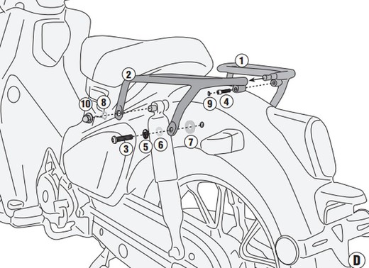 Adaptador baúl Super Cub C125 (18 > 21)