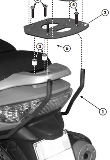 Adaptador-top Kymco Xciting 300i-500i R (09 > 14)