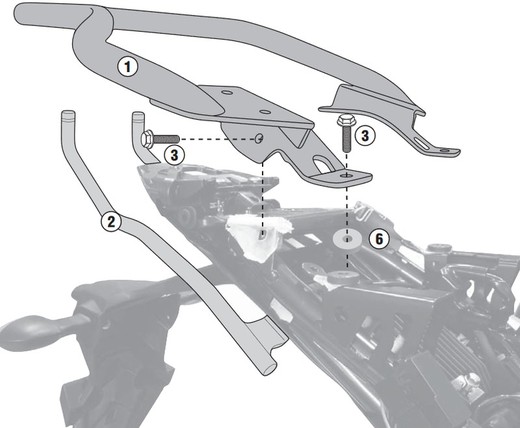 Adaptador parrilla givi yamaha mt-03 321 (16 > 19)