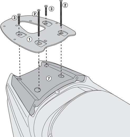 Soporte bául ky. Grand dink 16>21 givi sr6108