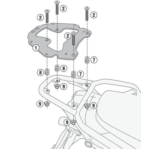 Adaptador bául moto guzzi v85 tt (19 > 23)