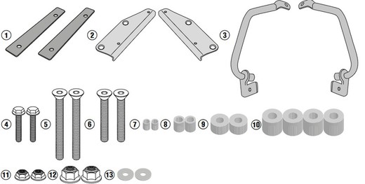 Soporte maleta sz. V-strom 1050 (20 > 21) / v-strom 1050 xt (20 > 21)