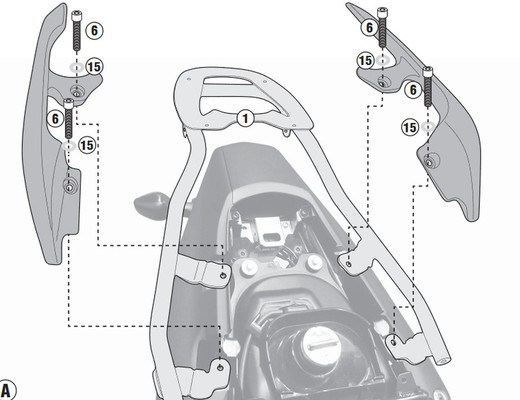 Fijación maleta givi honda integra 750 16>20