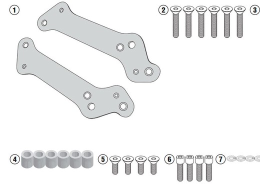 Soporte baúl givi honda.x-adv.750 17>20