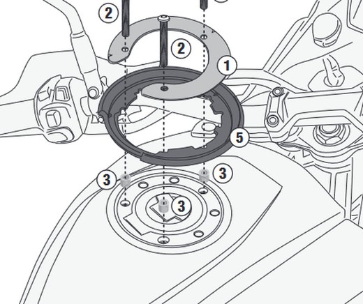 Anclaje Bolsas tanklock Givi BF85 Kove 510 X (24>)