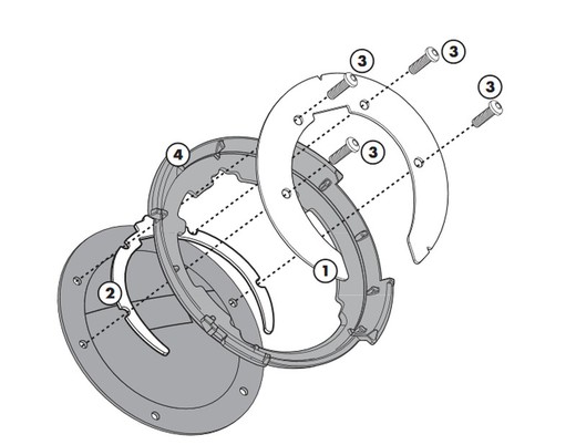 Anclaje tanklock givi bf14 (kawasaki)