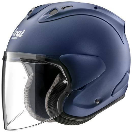 Casco jet Arai SZ-R Vas Evo Azul Mate.