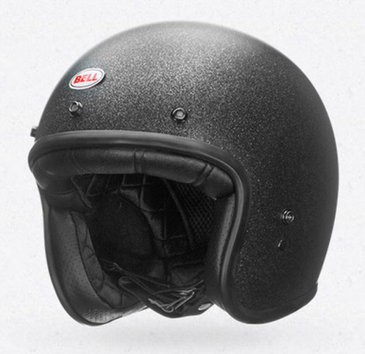 Casco bell custom 500 negro purpurina