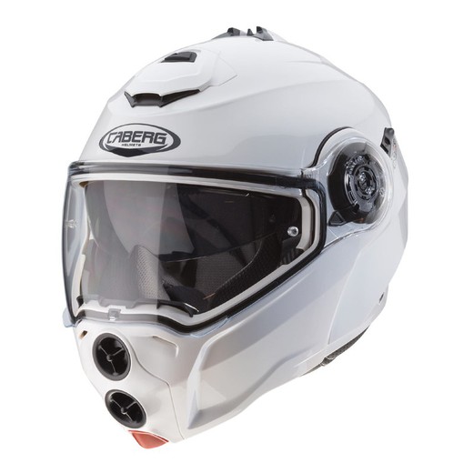 Casco caberg droid blanc metalic