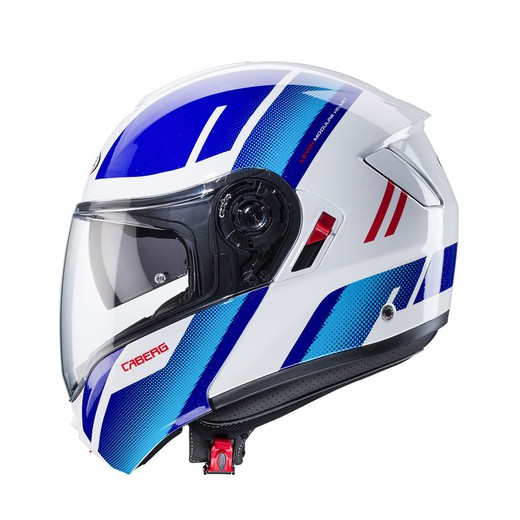 Casco Caberg Levo X Manta D6 Blanco/Azul/Rojo