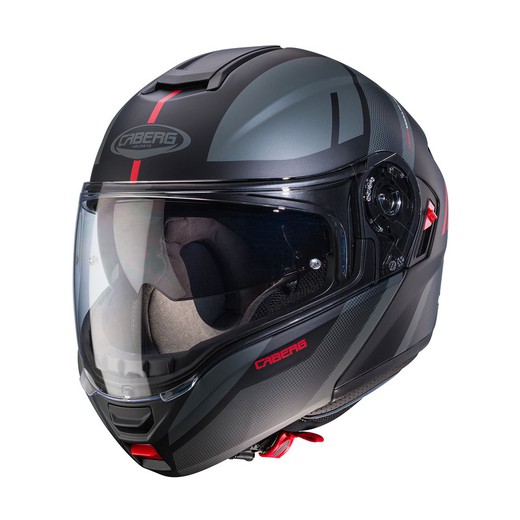 Casco Caberg Levo X Manta H9 Negro mate/antracita/Rojo