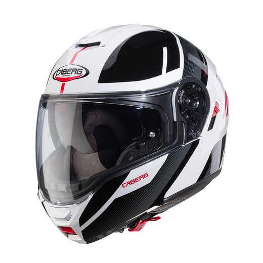 Casco Caberg Levo X Manta L3 Blanco/Antracita/negro/Rojo