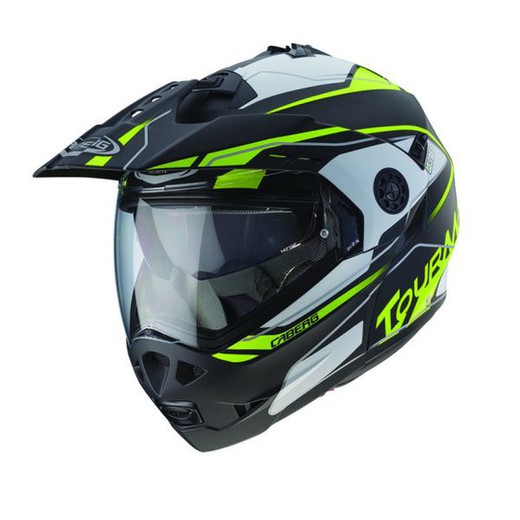 Casco caberg tour max marathon matt black / white / yellow fluo