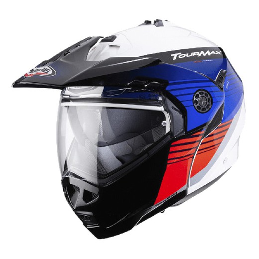 Casco convertible caberg tour max titan white/blue/red