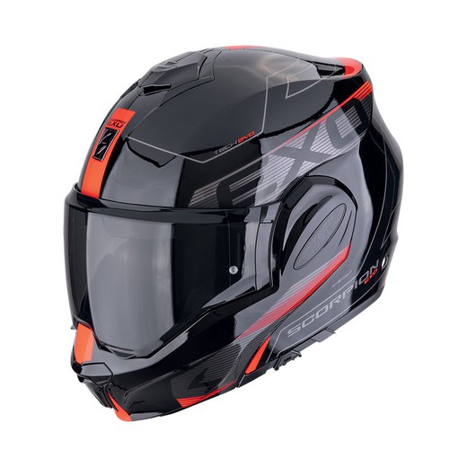 Casco Scorpion EXO-TECH EVO TRAVELLER Negro-Rojo