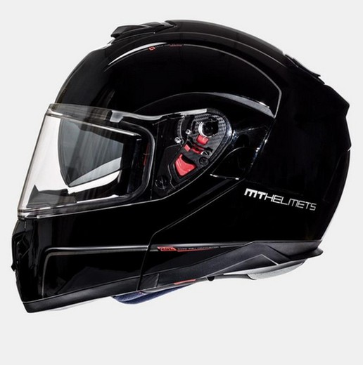 Casco mt atom sv negro brillo