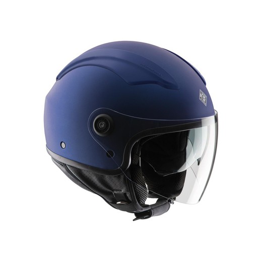 Casco demi–jet EL´TOP con ventilación Azul mate