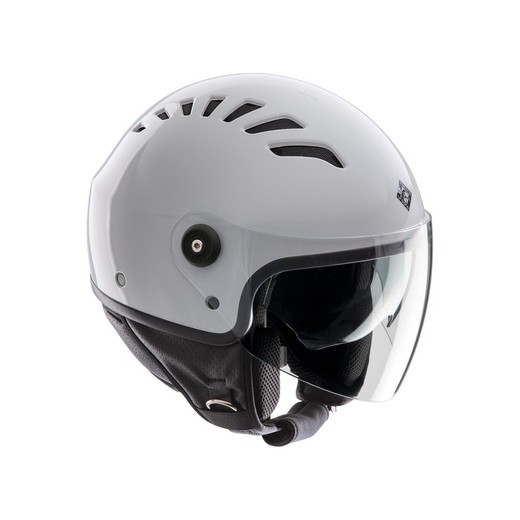 Casco demi–jet EL´TOP con ventilación Blanco Brillo