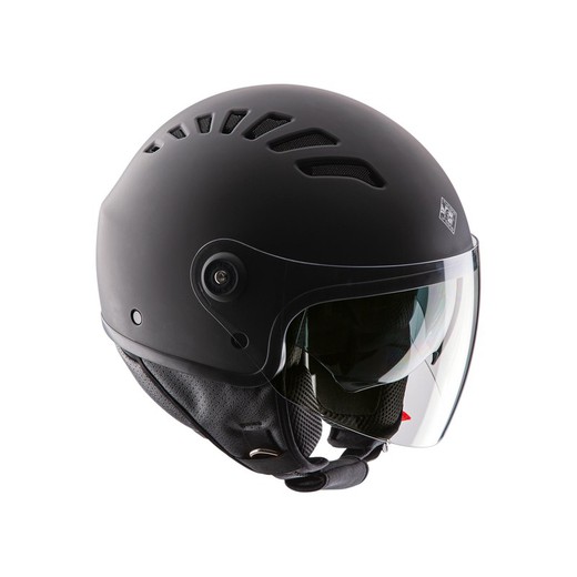 Casco demi–jet EL´TOP con ventilación Negro mate