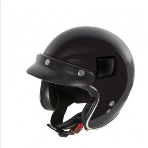 Casco Garibaldi Vintage G02x negro brillo ECE 22.06.