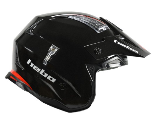 Casco hebo trial zone 4 en fibra negro