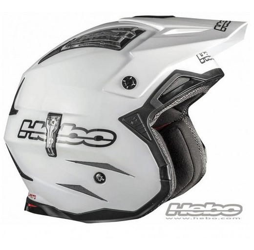 Casco hebo trial zone 4 en fibra blanco