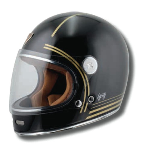 Casco integral by-city roadster gold black